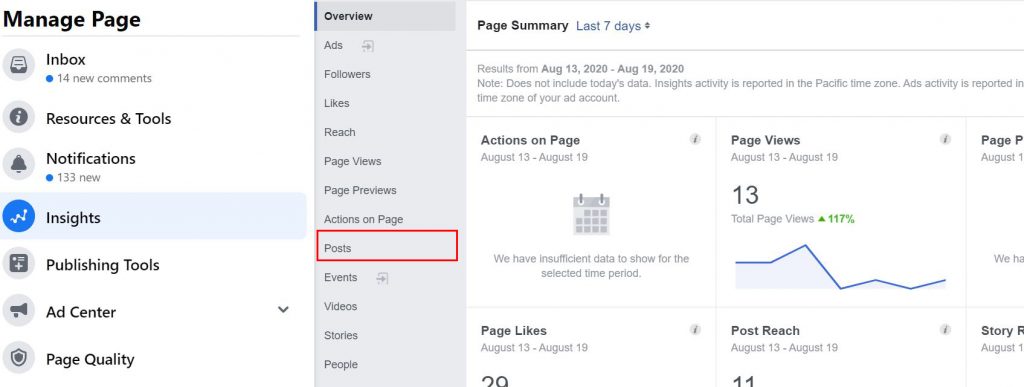 Facebook-insights-posts