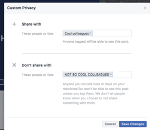 creating facebook privacy