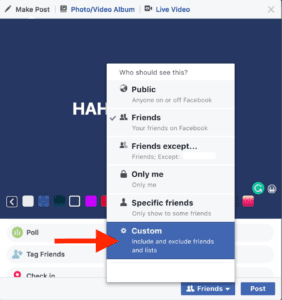 facebook interface