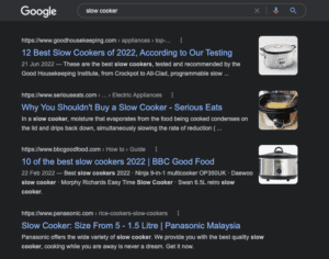 Search Result Slow Cooker